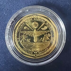 500 Anniversary of the Discovery of America Coin, Life at Sea, Marshall Islands